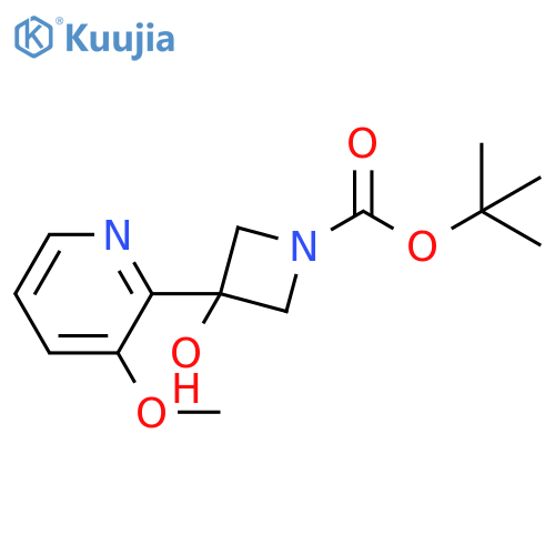 tert-butyl 3-hydroxy-3-(3-methoxypyridin-2-yl)azetidine-1-carboxylate structure
