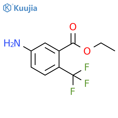Benzoic acid, 5-amino-2-(trifluoromethyl)-, ethyl ester structure