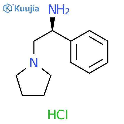 1-Pyrrolidineethanamine, α-phenyl-, hydrochloride (1:2), (αS)- structure