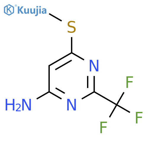Pyrimidine, 4-amino-6-(methylthio)-2-(trifluoromethyl)- structure