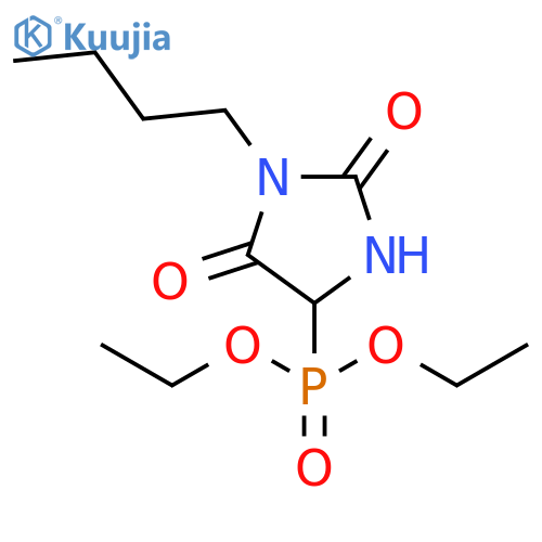 Phosphonic acid, (1-butyl-2,5-dioxo-4-imidazolidinyl)-, diethyl ester structure