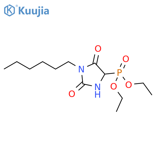 Phosphonic acid, (1-hexyl-2,5-dioxo-4-imidazolidinyl)-, diethyl ester structure