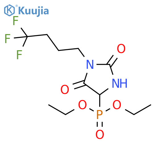 Phosphonic acid, [2,5-dioxo-1-(4,4,4-trifluorobutyl)-4-imidazolidinyl]-,diethyl ester structure