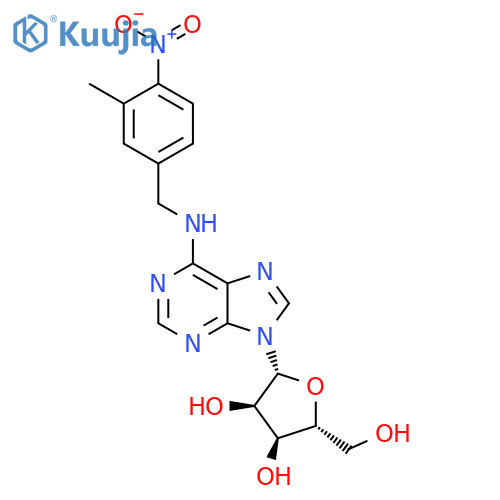 Adenosine, N-[(3-methyl-4-nitrophenyl)methyl]- structure