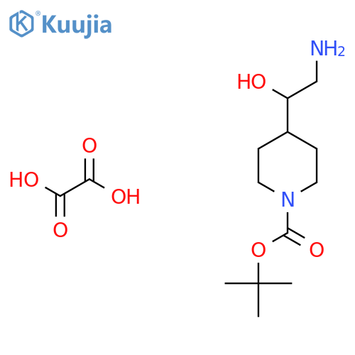 Tert-Butyl 4-(2-amino-1-hydroxyethyl)piperidine-1-carboxylate oxalate structure