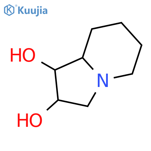 (1S,2S,8aS)-1,2,3,5,6,7,8,8a-octahydroindolizine-1,2-diol structure