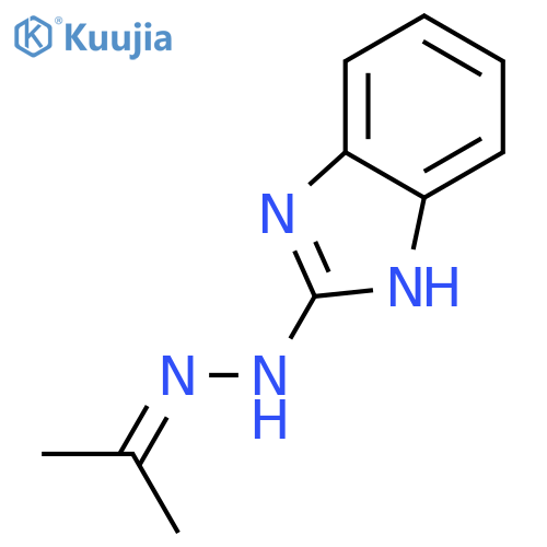 2-[2-(propan-2-ylidene)hydrazin-1-yl]-1H-1,3-benzodiazole structure