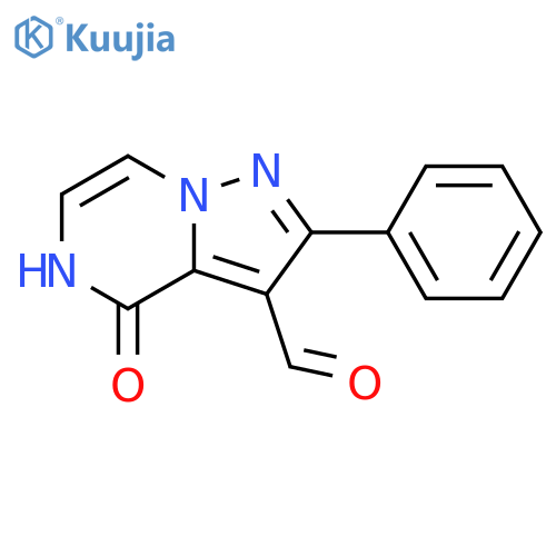 4-Oxo-2-phenyl-4,5-dihydropyrazolo-1,5-apyrazine-3-carbaldehyde structure
