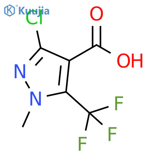 3-Chloro-1-methyl-5-trifluoromethyl-1H-pyrazole-4-carboxylic acid structure