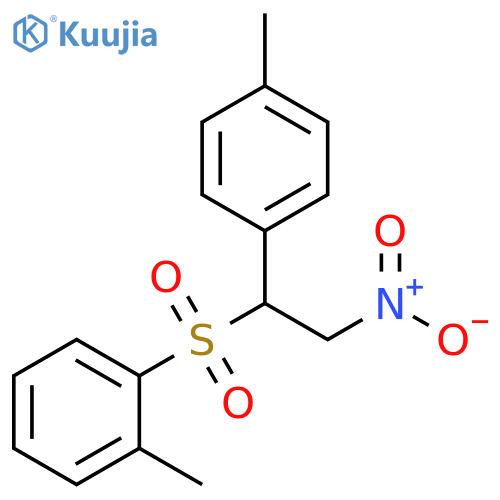 Benzene, 1-methyl-2-[[1-(4-methylphenyl)-2-nitroethyl]sulfonyl]- structure