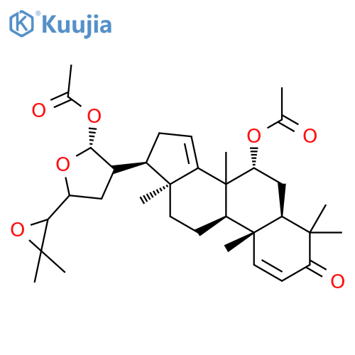 Cholesta-1,14-dien-3-one,7,21-bis(acetyloxy)-21,23:24,25-diepoxy-4,4,8-trimethyl-, (5a,7a,13a,17a,20S,21R,23R,24S)- (9CI) structure