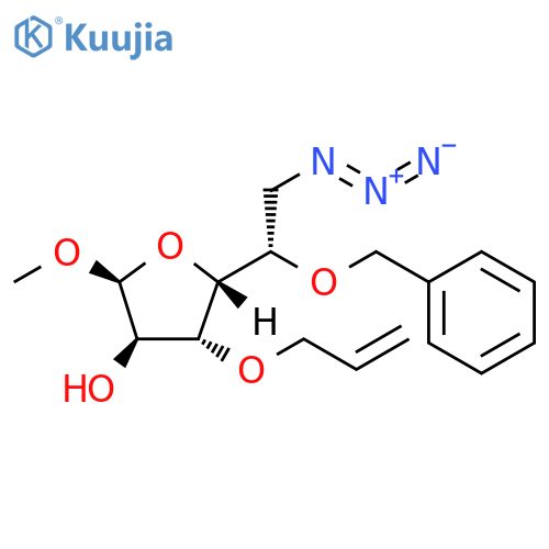 β-L-Idofuranoside, methyl 6-azido-6-deoxy-5-O-(phenylmethyl)-3-O-2-propen-1-yl- structure