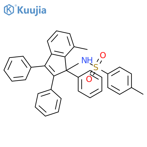 Benzenesulfonamide, 4-methyl-N-(7-methyl-1,2,3-triphenyl-1H-inden-1-yl)- structure