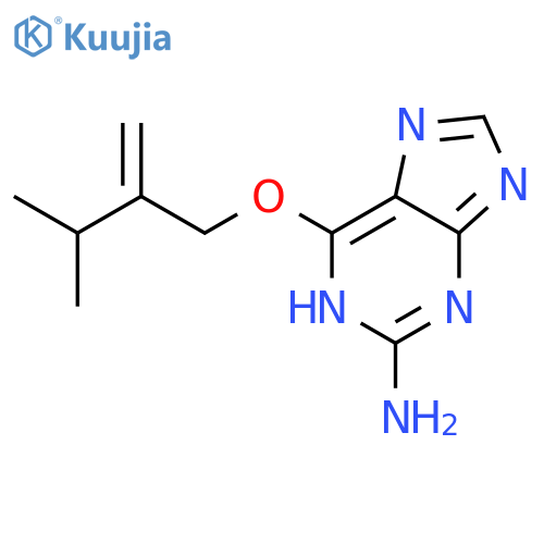 1H-Purin-2-amine, 6-(3-methyl-2-methylenebutoxy)- structure