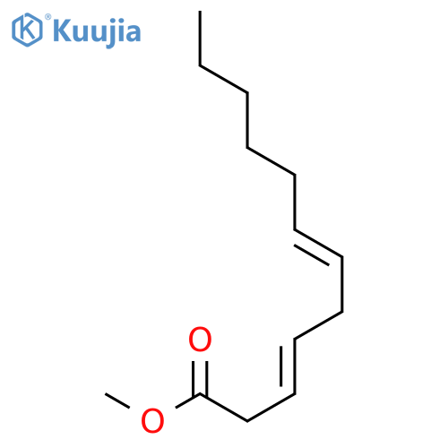 3,6-Dodecadienoic acid, methyl ester structure
