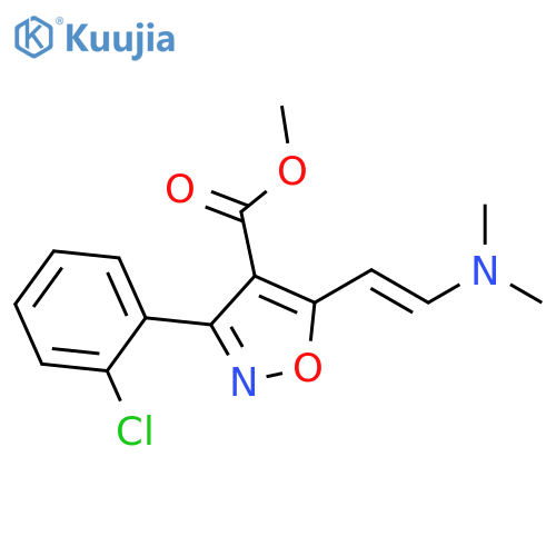 Methyl 3-(2-chlorophenyl)-5-2-(dimethylamino)vinyl-4-isoxazolecarboxylate structure