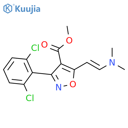 methyl 3-(2,6-dichlorophenyl)-5-[(E)-2-(dimethylamino)ethenyl]-1,2-oxazole-4-carboxylate structure