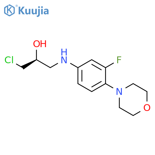 (S)-1-Chloro-3-((3-fluoro-4-morpholinophenyl)amino)propan-2-ol structure