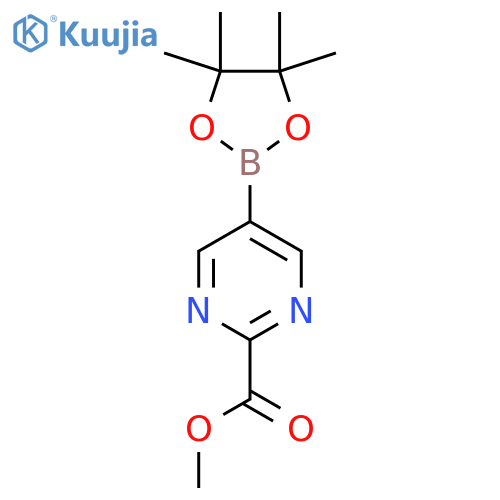 Methyl 5-(4,4,5,5-tetramethyl-1,3,2-dioxaborolan-2-yl)pyrimidine-2-carboxylate structure