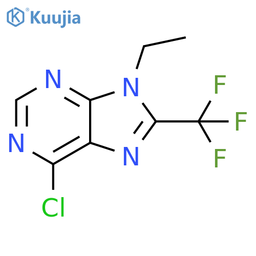 6-Chloro-9-ethyl-8-trifluoromethyl-9H-purine structure