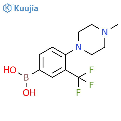 [4-(4-methylpiperazin-1-yl)-3-(trifluoromethyl)phenyl]boronic acid structure
