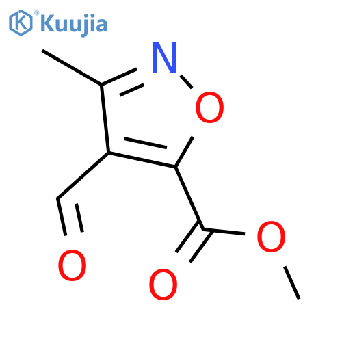 methyl 4-formyl-3-methyl-1,2-oxazole-5-carboxylate structure