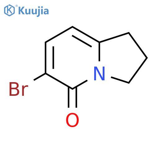 6-bromo-2,3-dihydro-1H-indolizin-5-one structure