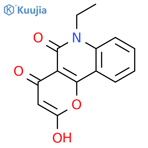 6-ethyl-2-hydroxy-4H-pyrano[3,2-c]quinoline-4,5(6H)-dione structure