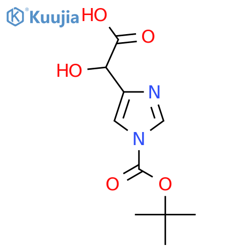 2-{1-(tert-butoxy)carbonyl-1H-imidazol-4-yl}-2-hydroxyacetic acid structure
