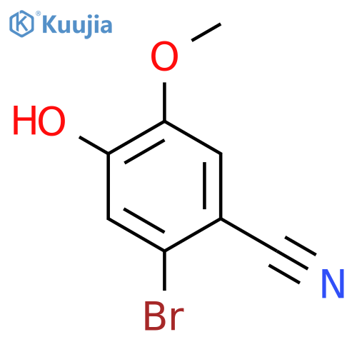 2-Bromo-4-hydroxy-5-methoxybenzonitrile structure