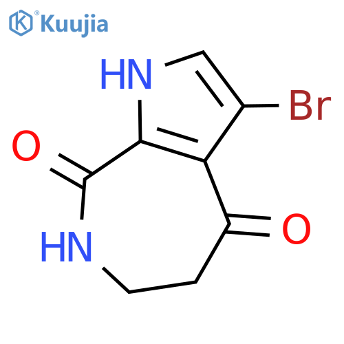 3-bromo-1H,4H,5H,6H,7H,8H-pyrrolo2,3-cazepine-4,8-dione structure