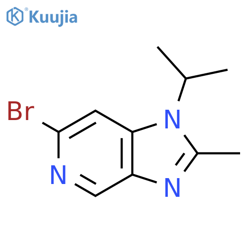 6-bromo-1-isopropyl-2-methyl-1H-imidazo[4,5-c]pyridine structure