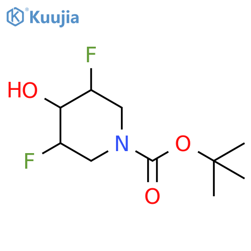 1-Piperidinecarboxylic acid, 3,5-difluoro-4-hydroxy-, 1,1-dimethylethyl ester structure