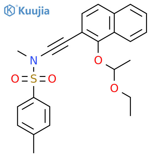 Benzenesulfonamide, N-[2-[1-(1-ethoxyethoxy)-2-naphthalenyl]ethynyl]-N,4-dimethyl- structure