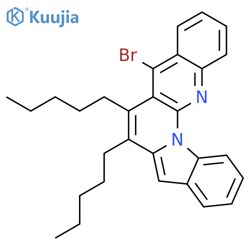 Benz[g]indolo[1,2-a][1,8]naphthyridine, 5-bromo-6,7-dipentyl- structure
