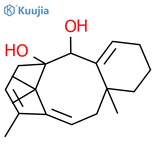 6,10-Methanobenzocyclodecene-5,6(2H)-diol, 1,3,5,7,12,12a-hexahydro-9,12a,13,13-tetramethyl-, (5S,6S,12aS)- structure