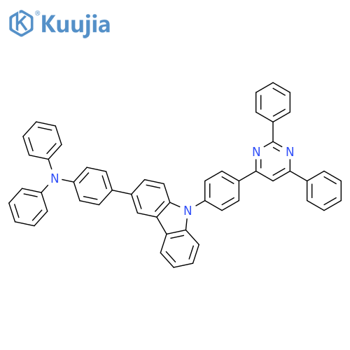 Benzenamine, 4-[9-[4-(2,6-diphenyl-4-pyrimidinyl)phenyl]-9H-carbazol-3-yl]-N,N-diphenyl- structure