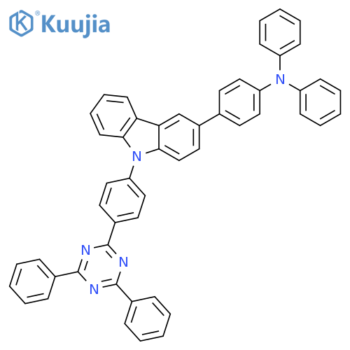 Benzenamine, 4-[9-[4-(4,6-diphenyl-1,3,5-triazin-2-yl)phenyl]-9H-carbazol-3-yl]-N,N-diphenyl- structure
