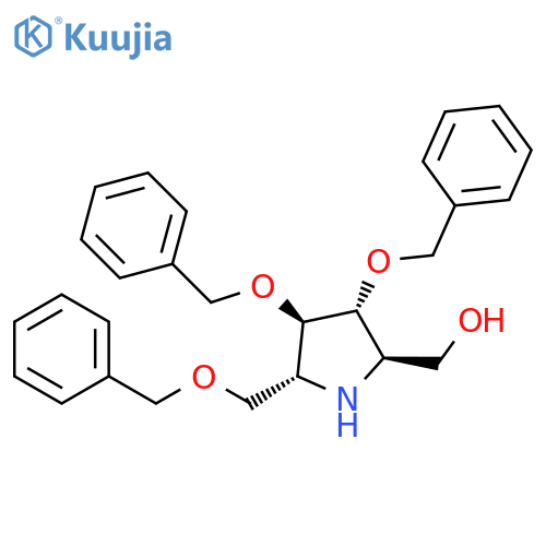 2-Pyrrolidinemethanol,3,4-bis(phenylmethoxy)-5-[(phenylmethoxy)methyl]-, (2R,3R,4R,5R)- structure