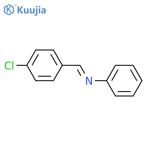 Benzenamine, N-[(4-chlorophenyl)methylene]-, (E)- structure