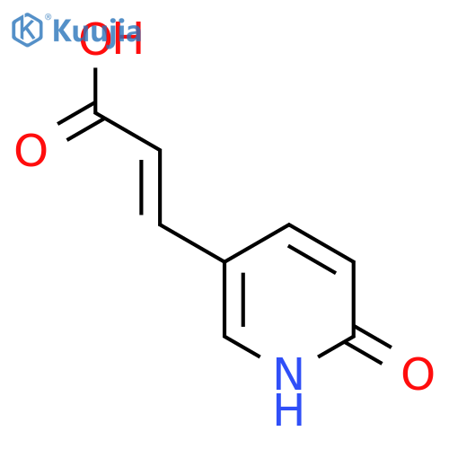 (2E)-3-(6-hydroxypyridin-3-yl)prop-2-enoic acid structure