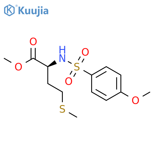 Methionine, N-[(4-methoxyphenyl)sulfonyl]-, methyl ester structure