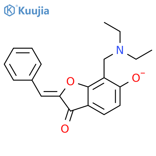 (2Z)-7-(diethylamino)methyl-6-hydroxy-2-(phenylmethylidene)-2,3-dihydro-1-benzofuran-3-one structure