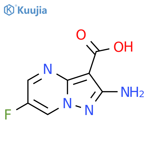 2-Amino-6-fluoropyrazolo[1,5-a]pyrimidine-3-carboxylic acid structure