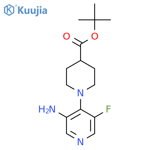 Tert-butyl 1-(3-amino-5-fluoropyridin-4-yl)piperidine-4-carboxylate structure