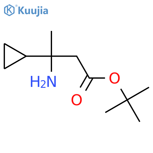 Tert-butyl 3-amino-3-cyclopropyl-butanoate structure