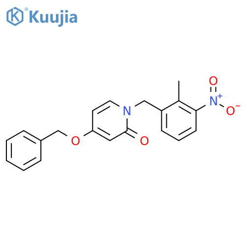 1-[(2-Methyl-3-nitrophenyl)methyl]-4-(phenylmethoxy)-2(1H)-pyridinone structure