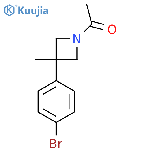 1-3-(4-bromophenyl)-3-methylazetidin-1-ylethan-1-one structure