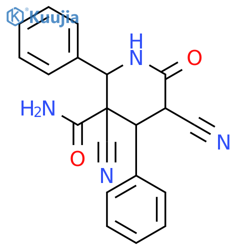 3-Piperidinecarboxamide, 3,5-dicyano-6-oxo-2,4-diphenyl- structure