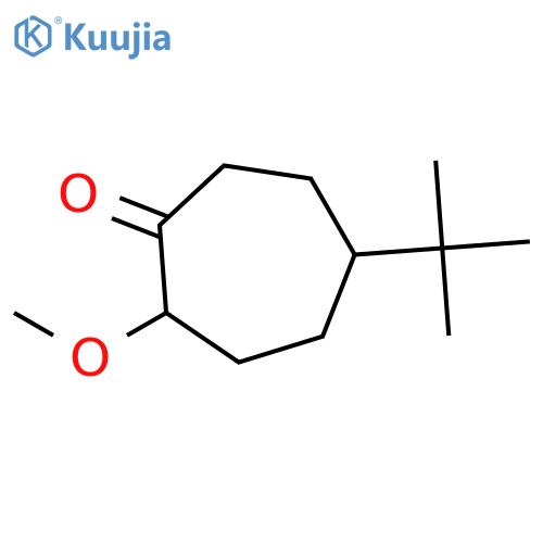Cycloheptanone, 5-(1,1-dimethylethyl)-2-methoxy-, trans- structure